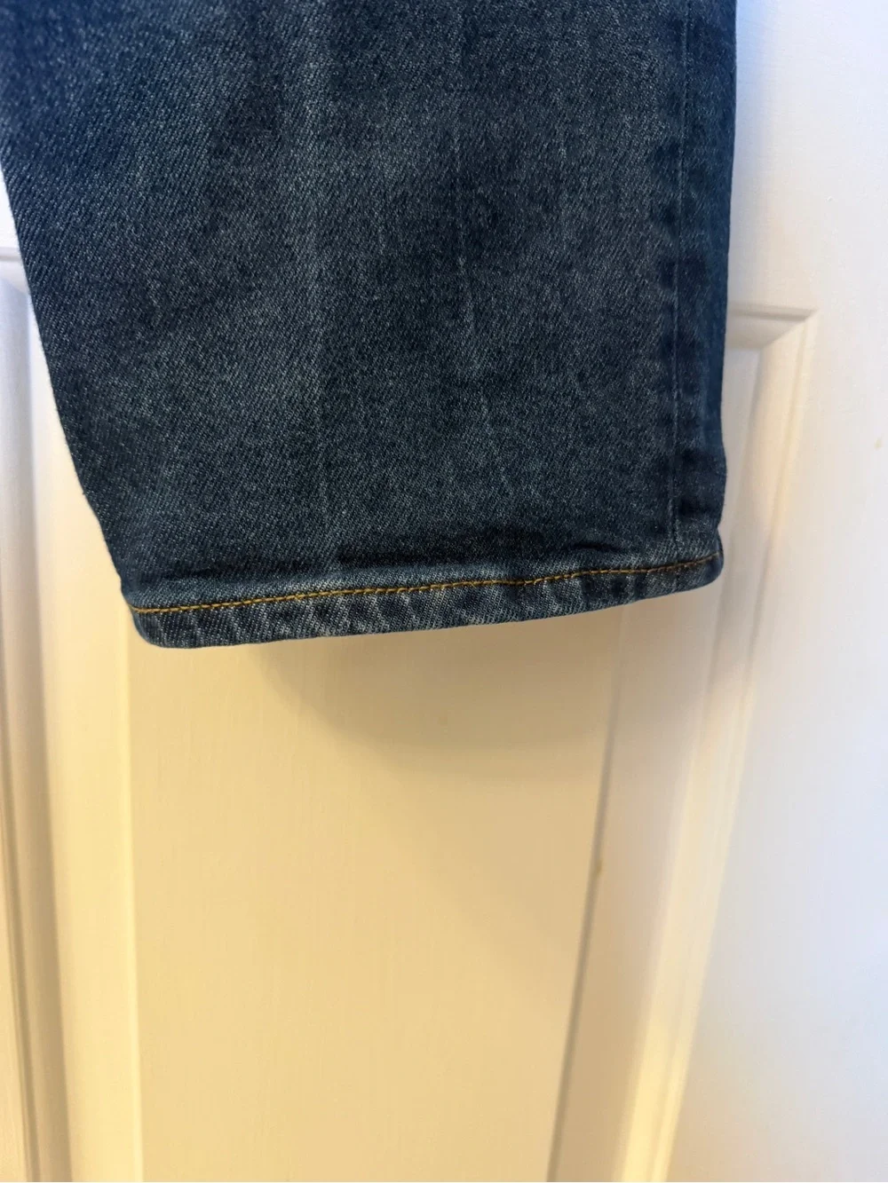 J. Crew Blue Denim Straight Jeans with Branded Button size 30